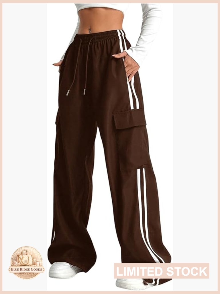 Cargo Pants Baggy Straight Wide Leg Track Joggers With Pockets Athletic